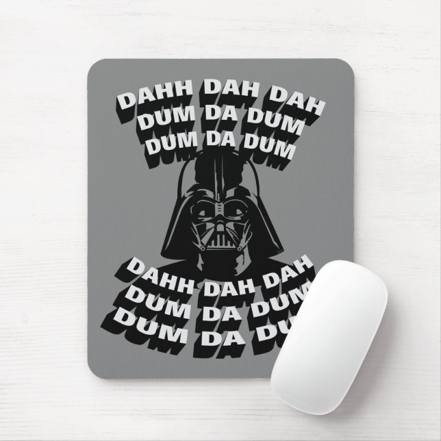 Darth Vader - Imperial March Typography Mouse Pad (With Mouse)