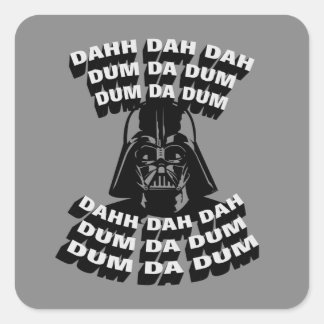 Darth Vader - Imperial March Typography Square Sticker