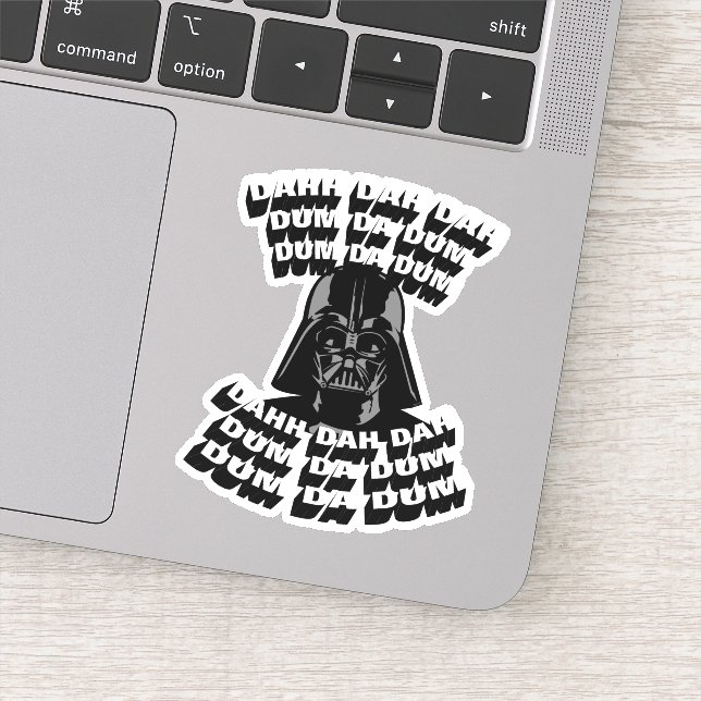 Darth Vader - Imperial March Typography Sticker (Detail)