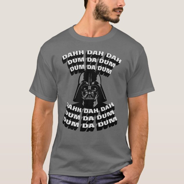 Darth Vader - Imperial March Typography T-Shirt (Front)
