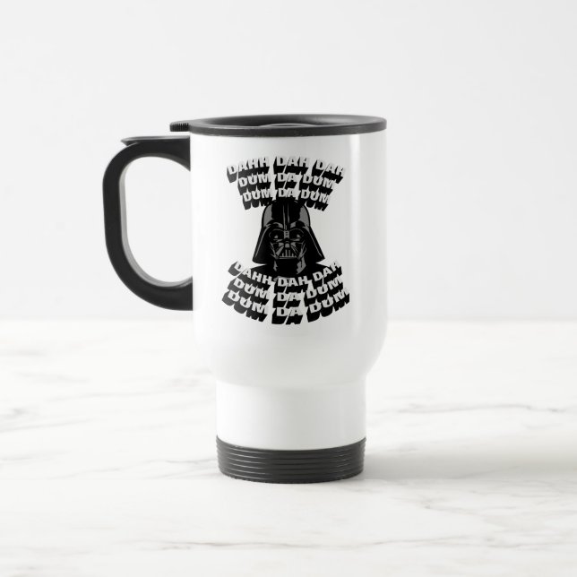 Darth Vader - Imperial March Typography Travel Mug (Left)