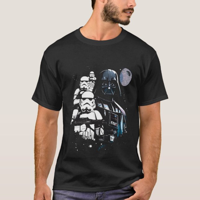 Darth Vader & Imperial Stormtrooper Platoon T-Shirt (Front)