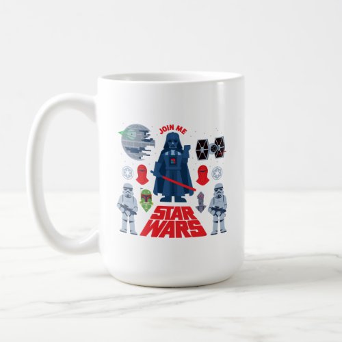 Darth Vader Join Me Cartoon Illustration Coffee Mug