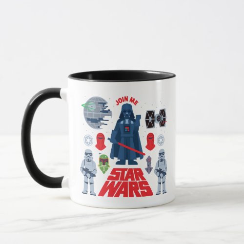 Darth Vader Join Me Cartoon Illustration Mug