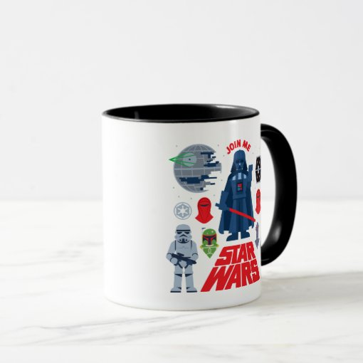 Darth Vader "Join Me" Cartoon Illustration Mug Zazzle