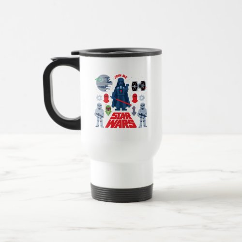 Darth Vader Join Me Cartoon Illustration Travel Mug