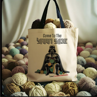 Darth Vader Knitting  Tote Bag