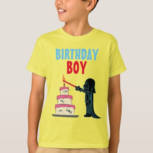 Darth Vader Lighting Birthday Candle T_Shirt