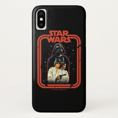 Darth Vader Luke  Leia Star Wars Framed Graphic iPhone X Case
