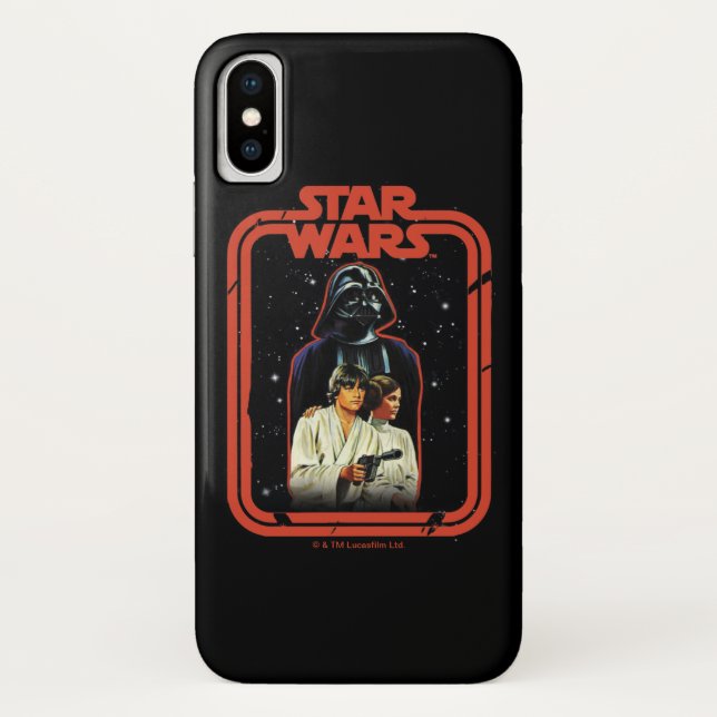 Darth Vader, Luke, & Leia Star Wars Framed Graphic Case-Mate iPhone Case (Back)