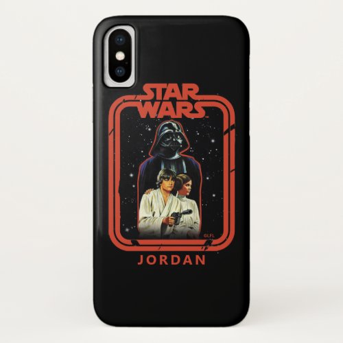 Darth Vader Luke  Leia Star Wars Framed Graphic iPhone X Case