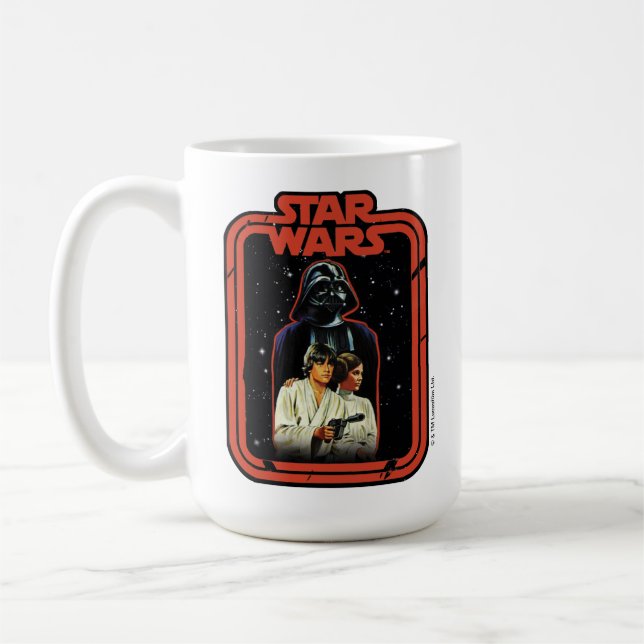 Darth Vader, Luke, & Leia Star Wars Framed Graphic Coffee Mug (Left)