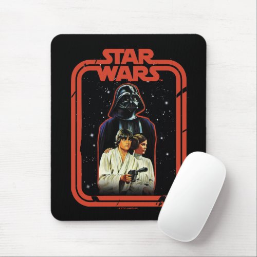 Darth Vader Luke  Leia Star Wars Framed Graphic Mouse Pad