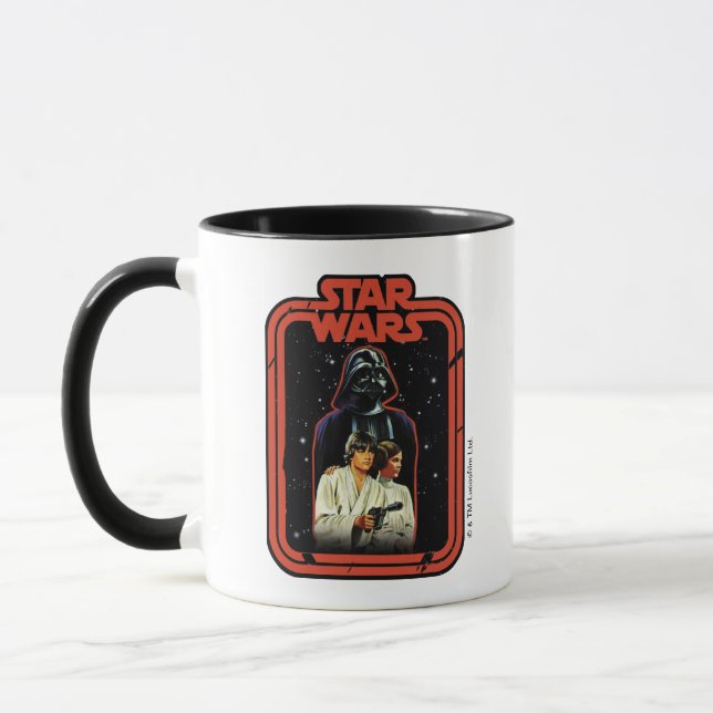 Darth Vader, Luke, & Leia Star Wars Framed Graphic Mug (Left)