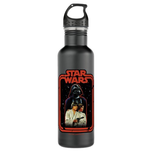 Darth Vader Luke  Leia Star Wars Framed Graphic Stainless Steel Water Bottle