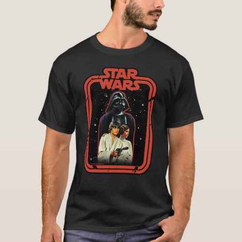 Darth Vader Luke  Leia Star Wars Framed Graphic T_Shirt