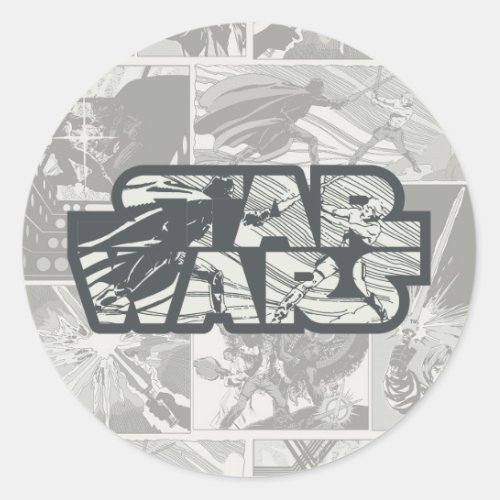 Darth Vader  Luke Skywalker Battle Star Wars Logo Classic Round Sticker