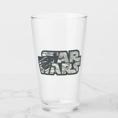 Darth Vader  Luke Skywalker Battle Star Wars Logo Glass