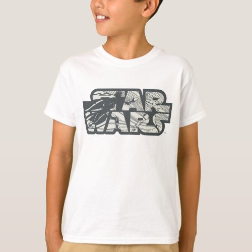 Darth Vader  Luke Skywalker Battle Star Wars Logo T_Shirt