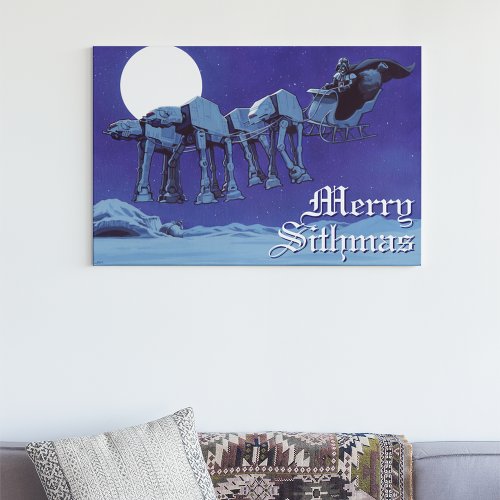 Darth Vader Santa Claus  AT_AT Reindeer Over Hoth Canvas Print
