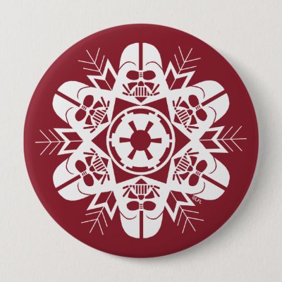 Darth Vader Snowflake Design Button