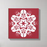 Darth Vader Snowflake Design Canvas Print
