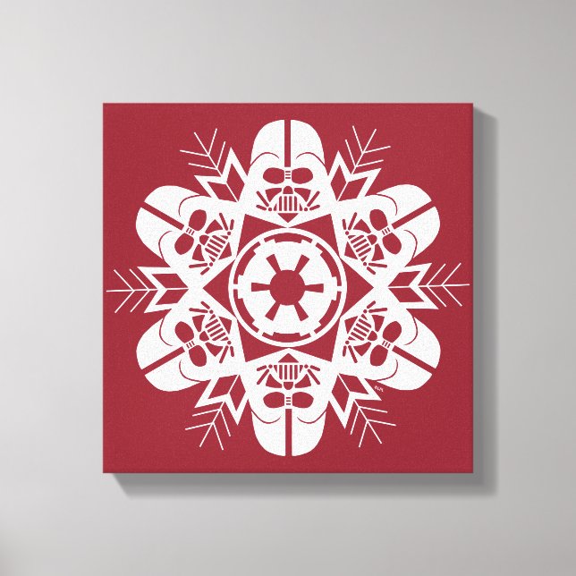 Darth Vader Snowflake Design Canvas Print (Front)