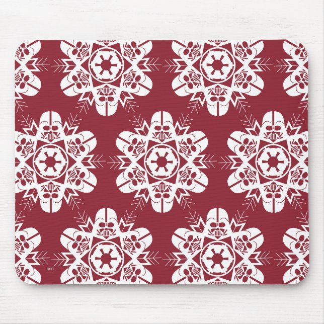Darth Vader Snowflake Design Mouse Pad (Front)