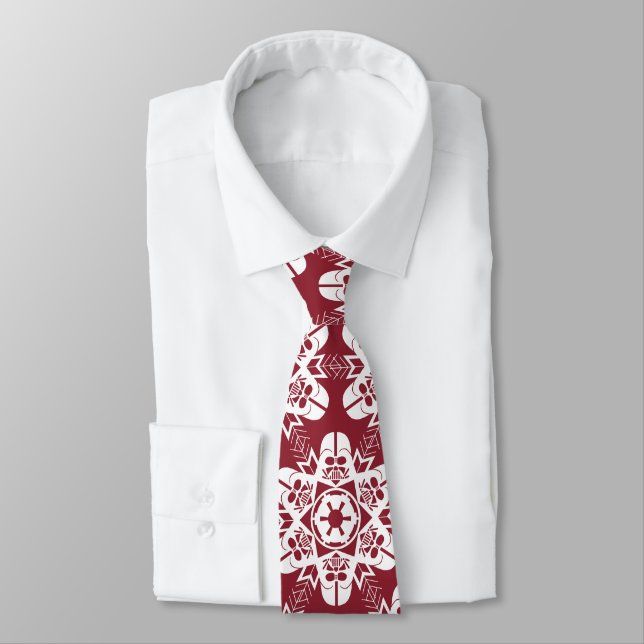 Darth Vader Snowflake Design Neck Tie (Tied)