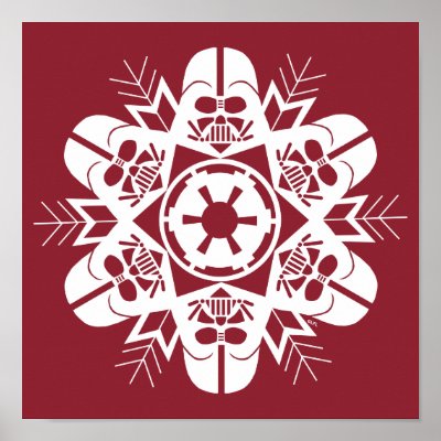 Darth Vader Snowflake Design Poster