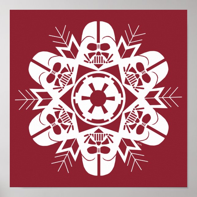 Darth Vader Snowflake Design Poster (Front)