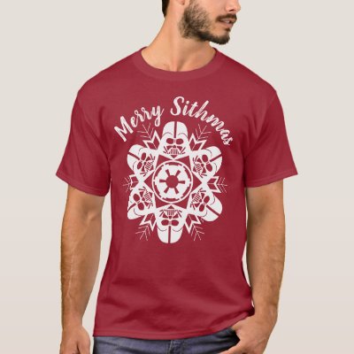 Darth Vader Snowflake Design T-Shirt