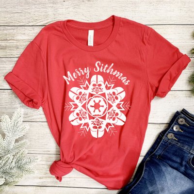 Darth Vader Snowflake Design T-Shirt