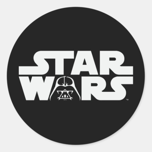 Darth Vader Star Wars Logo Classic Round Sticker