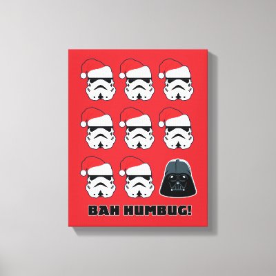 Darth Vader &amp; Stormtrooper &quot;Bah Humbug!&quot; Canvas Print