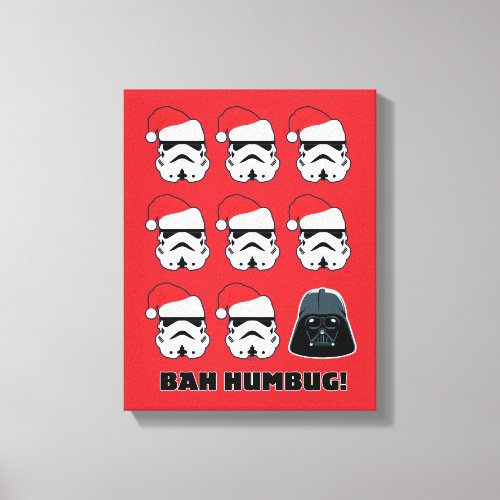 Darth Vader  Stormtrooper Bah Humbug Canvas Print