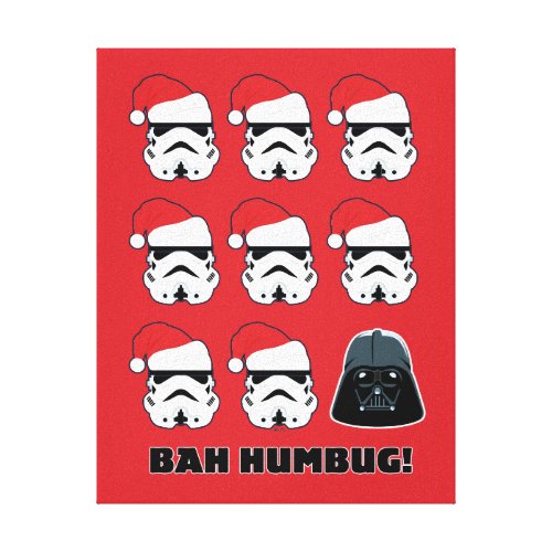 Darth Vader  Stormtrooper Bah Humbug Canvas Print