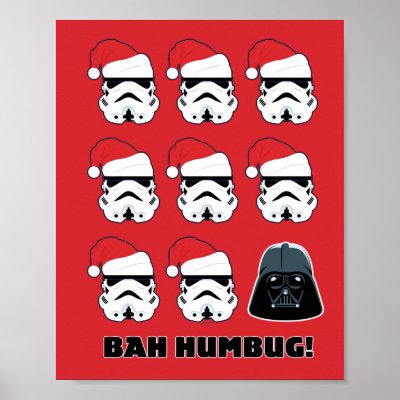 Darth Vader &amp; Stormtrooper "Bah Humbug!" Poster