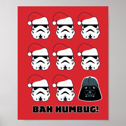 Darth Vader  Stormtrooper Bah Humbug Poster
