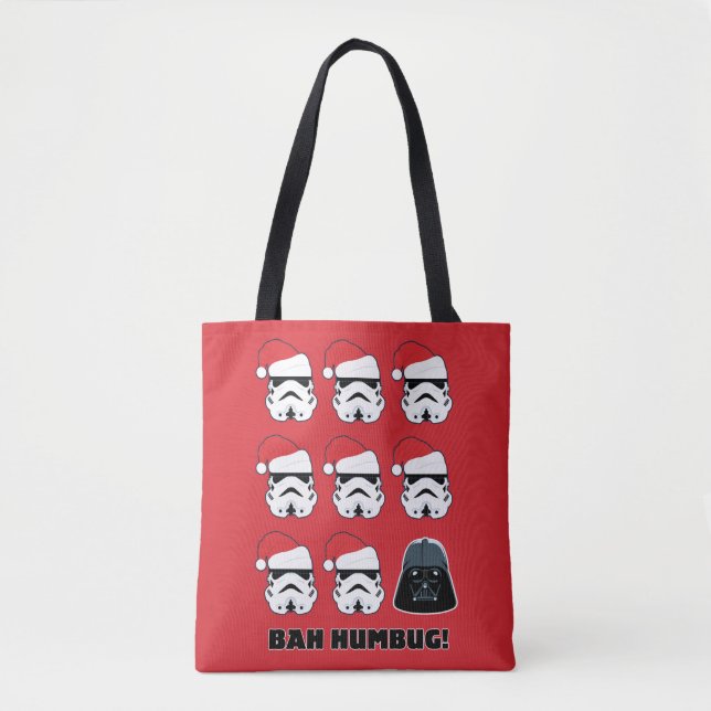 Darth Vader & Stormtrooper "Bah Humbug!" Tote Bag (Front)