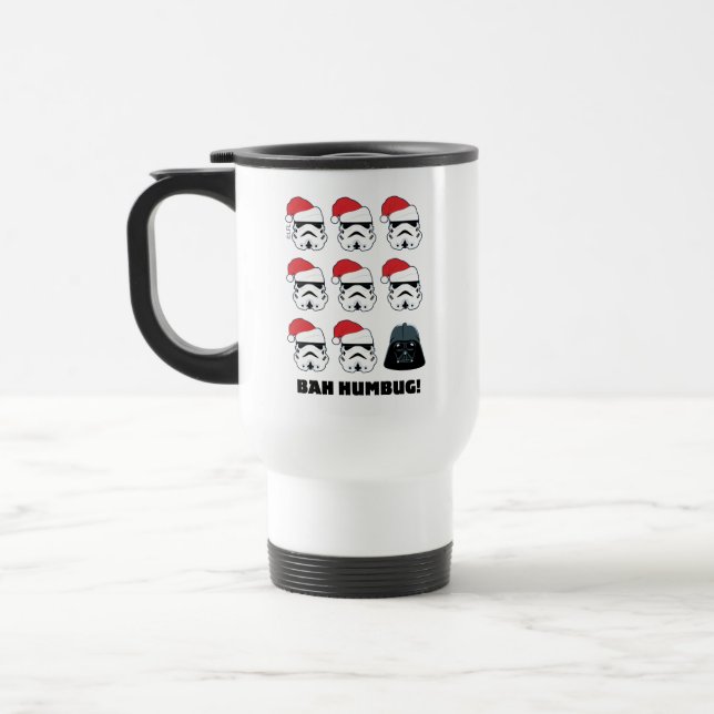 Darth Vader & Stormtrooper "Bah Humbug!" Travel Mug (Left)