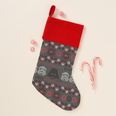 Darth Vader &amp; Stormtrooper Cross-Stitch Pattern Christmas Stocking