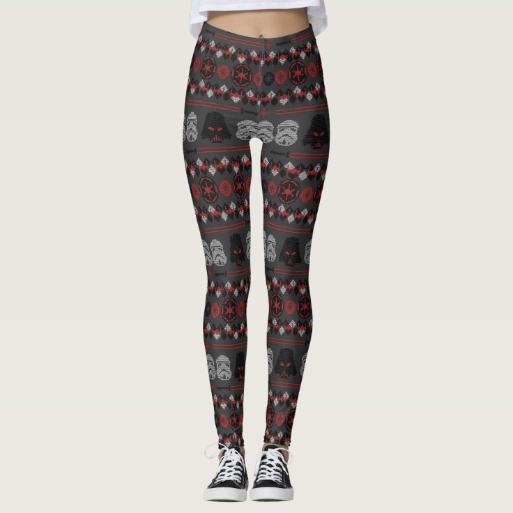 Darth Vader & Stormtrooper Cross-Stitch Pattern Leggings | Zazzle