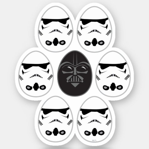 Darth Vader  Stormtrooper Easter Egg Pattern Sticker
