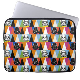 Darth Vader &amp; Stromtrooper Geometric Pattern Laptop Sleeve