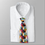 Darth Vader & Stromtrooper Geometric Pattern Neck Tie<br><div class="desc">This colorful design features Darth Vader and Stormtroopers in a triangle geometric pattern.</div>