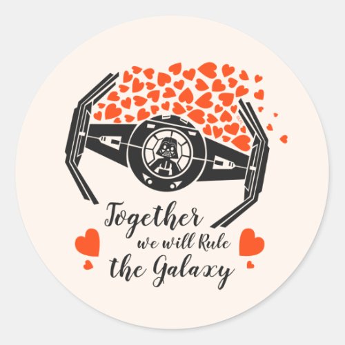 Darth Vader _ Together We Can Rule The Galaxy Classic Round Sticker
