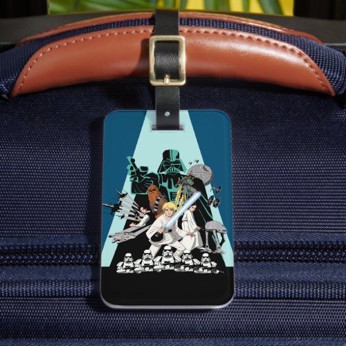 Darth Vader Vs Rebels Cartoon Illustration Luggage Tag