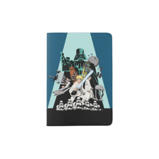 Darth Vader Vs Rebels Cartoon Illustration Passport Holder