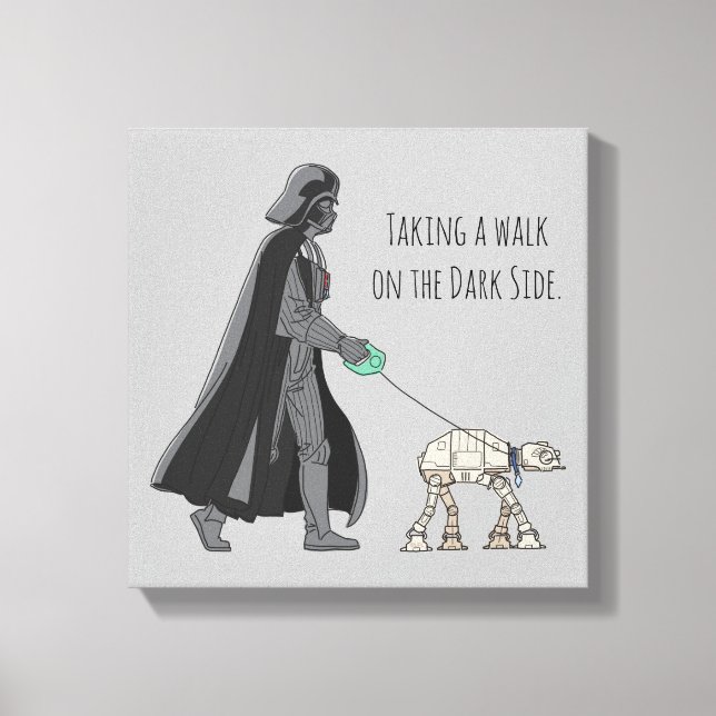 Darth Vader Walking Pet AT-AT Canvas Print (Front)